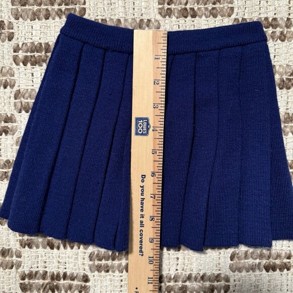 Vintage 80s 90s Heart Bow Sweater Pleated Skirt Set Sz 3 Toddler Coquette Preppy - Picture 8 of 9